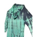 Soft Surroundings  Women's Tie Dye Cowl Neck Dress Green Size Small Photo 3