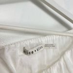 Alice + Olivia  Kiara Smocked Long Sleeve Button Front Dress in Off-white US 2 Photo 6