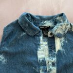 Cotton Express  tie dye chambray 100% cotton blue buttoned mini dress, size S Photo 8