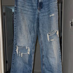 ZARA  Blue Distressed Boyfriend Jeans Photo 0
