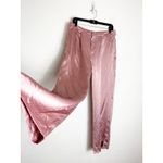 Vince  Liquid Shine Straight Leg Trousers Size 10 Pink Satin Wide Leg Career Wear Photo 10