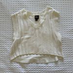 BDG  White Ribbed Knit Sweater Vest Photo 0