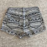Pacsun Bullhead Aztec Tribal Mid Rise Denim Shorts Size 5 Frayed Hem Black White Photo 5