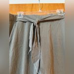 Chico's Tapered Ankle Gauze Pants Olive Rayon Waist Tie Accent NWT Size 2.5 Photo 8