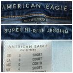 American Eagle Women's Jeans AEO Super Hi-Rise Dark Wash Ankle Jegging 0S Short Photo 8