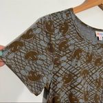 LuLaRoe New Carly Disney Mickey Mouse Swing Dress Gray & Brown Hi Low Size XS Photo 3