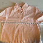 Ralph Lauren  Coral Peach Gingham ButtonShort Sleeve Shirt Pants Set Size‎ M /12 Photo 9