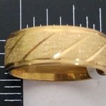 Gold Shimmer Band Ring Unisex Photo 2