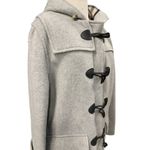 Burberry London Women's Gray Hooded Wool Duffle Coat Sz 14 Photo 4