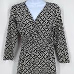 Talbots Dress Surplice Faux Wrap Chain Link MIDI medium petite Photo 2