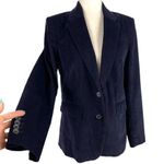 Babaton Aritzia Taylor Corduroy Royal Navy Single Breasted Front Blazer Size 6 Photo 3