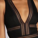 UNBRANDED Black Go Deep Lace V Bodysuit Size M Photo 3