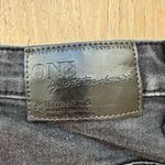 One Teaspoon One X  Harlets Black High Rise Denim Cut Off Shorts Size 27 Medium Photo 6