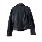 Sam Edelman Moto Black Leather Jacket Size Medium Photo 9