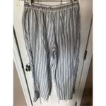 Coldwater Creek Stripped wide leg linen pants size 8 Photo 1
