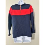 Sail To Sable  Womens Top Size S Long Sleeve Red Navy Colorblock Pullover Photo 2