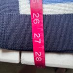 Talbots  NWT Navy Blue Crewneck Heavy Knit Poncho M/L Medium‎ Large Striped Photo 6