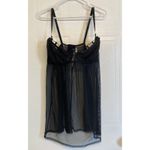 Cacique Lingerie Size 22/24 Sheer Mesh Camisole Nightie Gown Black Photo 1