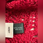 The Limited  pink crochet open front cropped cardigan Photo 3