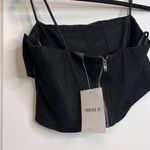 Forever 21 New with tags Black Denim Bustier Top Photo 4
