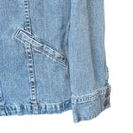 J.Jill Medium Wash Square Pocket Snap Button Down Denim Jacket size Medium Blue Photo 2