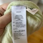 Madewell Pastel Lime Green Alpaca Ribbed Turtleneck Long Sleeve Knit Sweater Photo 4