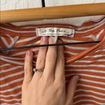 We The Free Free People  Halo Cap Sleeve Orange White Oversized T Shirt Small Photo 4