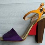 Fendi RARE Nappa Baguette Color Block Double Ankle Strap Heel Sandals Size 36/6 Photo 0