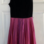 VTG Byer Too! California Junior’s Size 11 Dress Black Velvet Pink Purple Photo 0