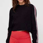 Aritzia TNA long sleeved cropped top in Navy Blue Photo 0