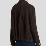 Free People  Slouchy Drawstring Cargo Bomber Jacket sz M Photo 8