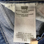 Levi's Y2K  524 Too Superlow Jeans Distressed Raw Hem Low‎ Rise Size 7 Short Photo 9
