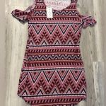 No Comment Pink Geometric Mini Dress Photo 0