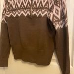 Woven Heart  Brown medium winter sweater Photo 3