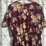 Xhilaration  Burgundy Floral Midi Dress Photo 5