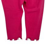 Sneak Peek Hot Pink Mid Rise Kick Flare Jeans size 18 NWT Cropped Raw Hem Photo 8