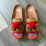 Gianni Bini  Slides Southwestern Pom Pom Slip On Mules Shoes Photo 3