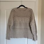 Club Monaco Mixed Pointelle Sweater Oatmeal Beige Cream Size XL Photo 4
