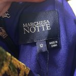 Marchesa Notte Asymmetric Floral Embroidered Gown Dress Hi Photo 8