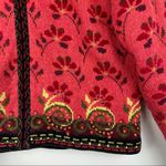 Icelandic Design Womens Zip Up Wool Textured Sweater Jacket Red Size M Photo 7