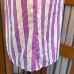 SheIn Cap Sleeve Blouse in White and Purple stripes Photo 7