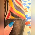 GOBY LUV 39 Geometric Striped Ankle Vegan Leather Zip Boots Booties Red Size 8 Photo 4