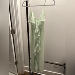 Anthropologie NWT Maxi Ruffle Halter Top in Mint Green Photo 3