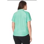 Mondetta Womens XL Mint Green Active 1/4 Zip Short Sleeve Mesh Polo Shirt Photo 10