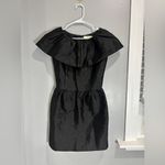 Reiss  UK 6 US 2 Party Dress Boho Festival Chic Party Black  Metallic Boatneck Photo 2