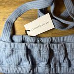 We Wore What NWT Blue Halter Tie Neckline Wide Ribbed Crop Top Bandeau Style Photo 7