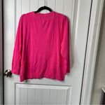 Doncaster  hot pink plunging V neckline barbie‎ core sweater size XL Photo 3