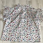 Koch  Insect Floral Ruffle Sleeve Blouse Photo 6