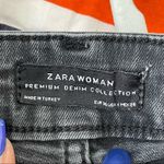 ZARA  | Black Velour Trim High Rise Skinny Jeans Sz 4 Photo 10