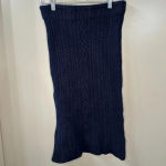 Ralph Lauren  Skirt Wool Cashmere Blend Sweater Skirt Navy Blue Sz M Photo 1